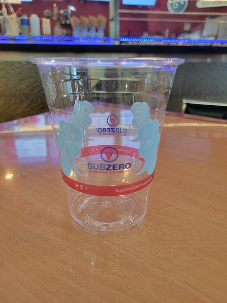 16 oz PET Plastic Logo Cups