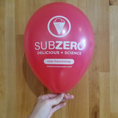 Balloon with Sub Zero Logo Qty 100