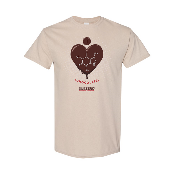 Dripping Chocolate Heart Heavy Cotton T-Shirt