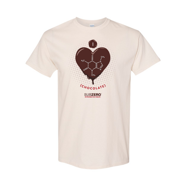 Dripping Chocolate Heart Heavy Cotton T-Shirt