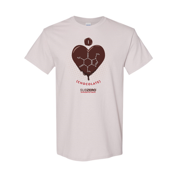 Dripping Chocolate Heart Heavy Cotton T-Shirt