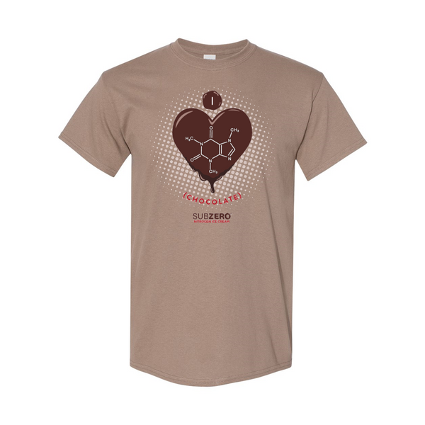 Dripping Chocolate Heart Heavy Cotton T-Shirt